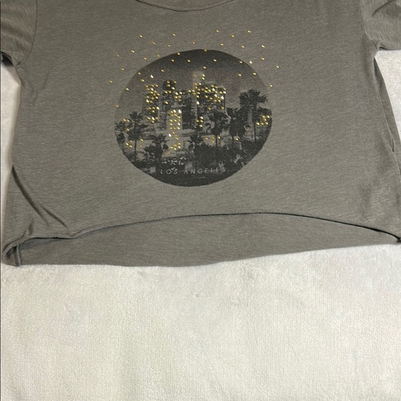 Hollister Gray Short Sleeve Tee with Los Angeles Graphic - Picture 4 of 5